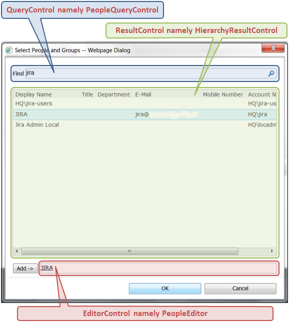 Basic Controls of the Search Dialog